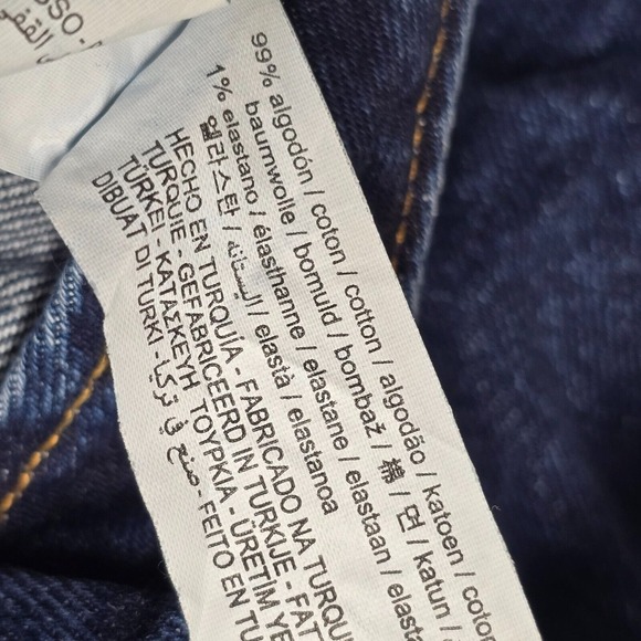 Zara‎ Jeans Women 2 Blue Wide Leg Cropped High Waisted Dark Wash Nautical Sailor - Picture 8 of 15